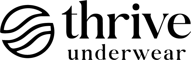 Thrive Underwear logo with icon.
